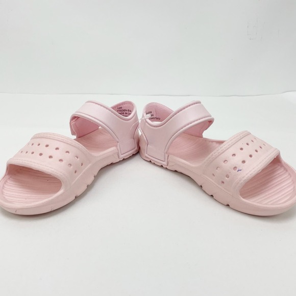 Tucker Tate Girls Eden Sandal 12M Pink Water Friendly Easy-On Hook Loop Strap - Picture 6 of 10